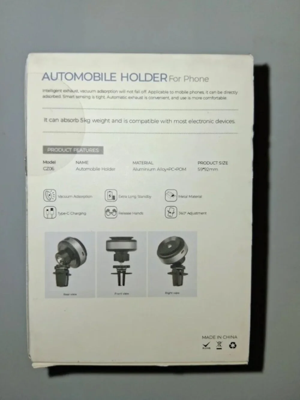SUCTEASY 1S Vacuum Adsorption Phone Holder